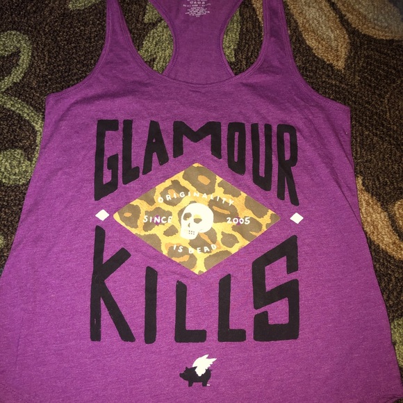 Glamour kills sz M tank w/ skull & Leopard print - Picture 1 of 1